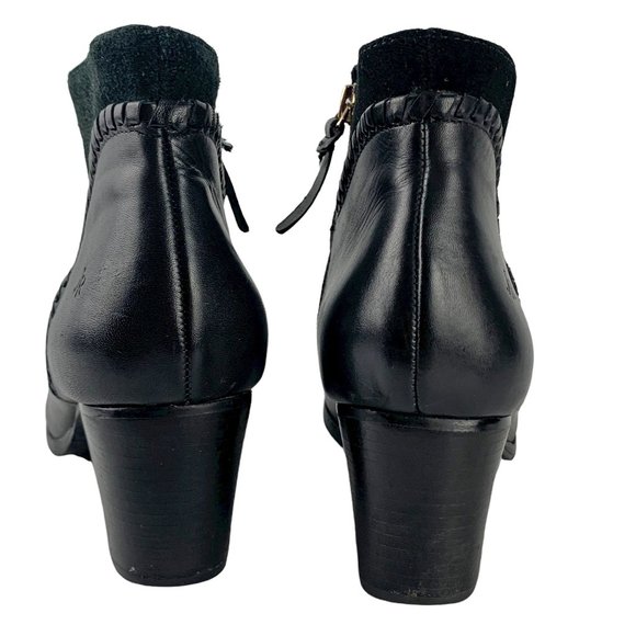 JACK ROGERS‎ Chandler Black Leather Whipstitch Zip Booties - Picture 11 of 12